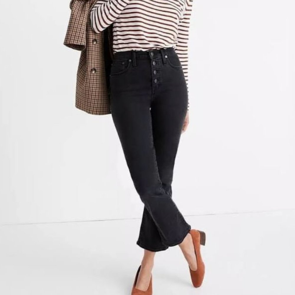 Madewell cropped flare jeans